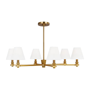 Visual Comfort Studio - AC1126BBS - Six Light Chandelier - Paisley - Burnished Brass