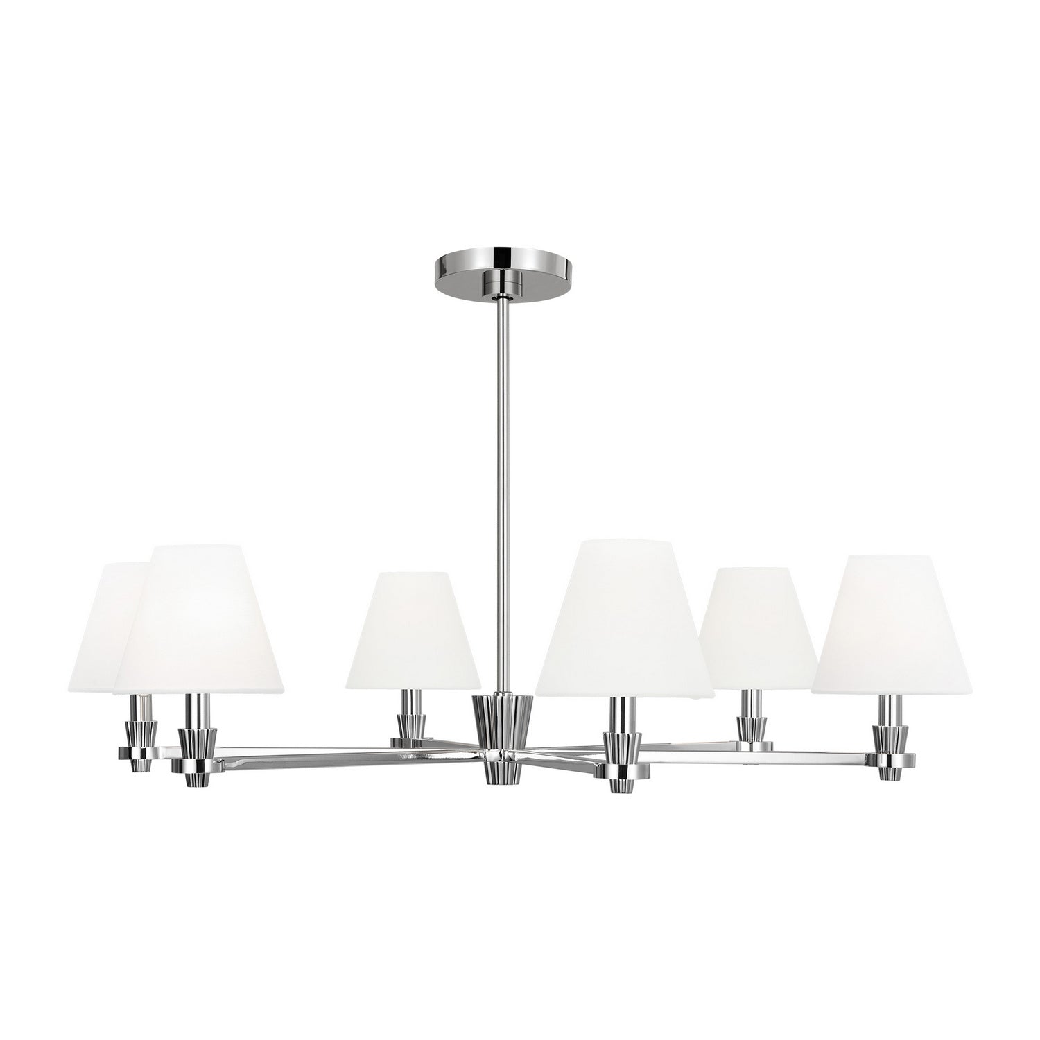 Visual Comfort Studio - AC1126PN - Six Light Chandelier - Paisley - Polished Nickel