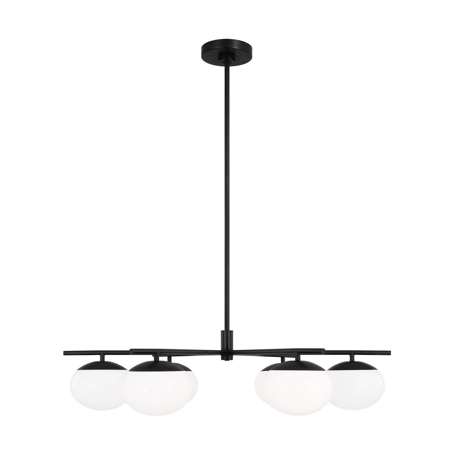 Visual Comfort Studio - EC1246AI - Six Light Chandelier - Lune - Aged Iron