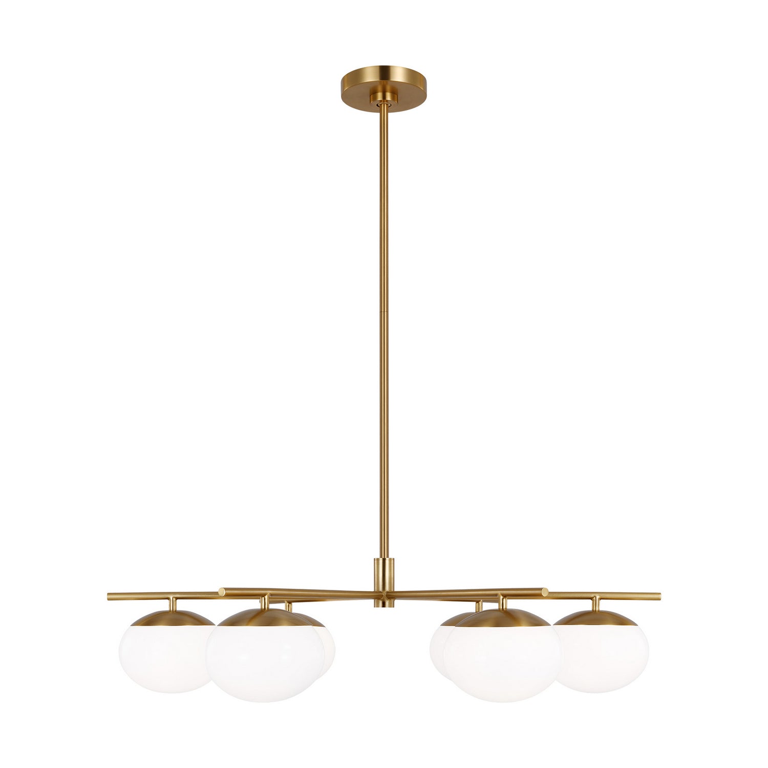 Visual Comfort Studio - EC1246BBS - Six Light Chandelier - Lune - Burnished Brass