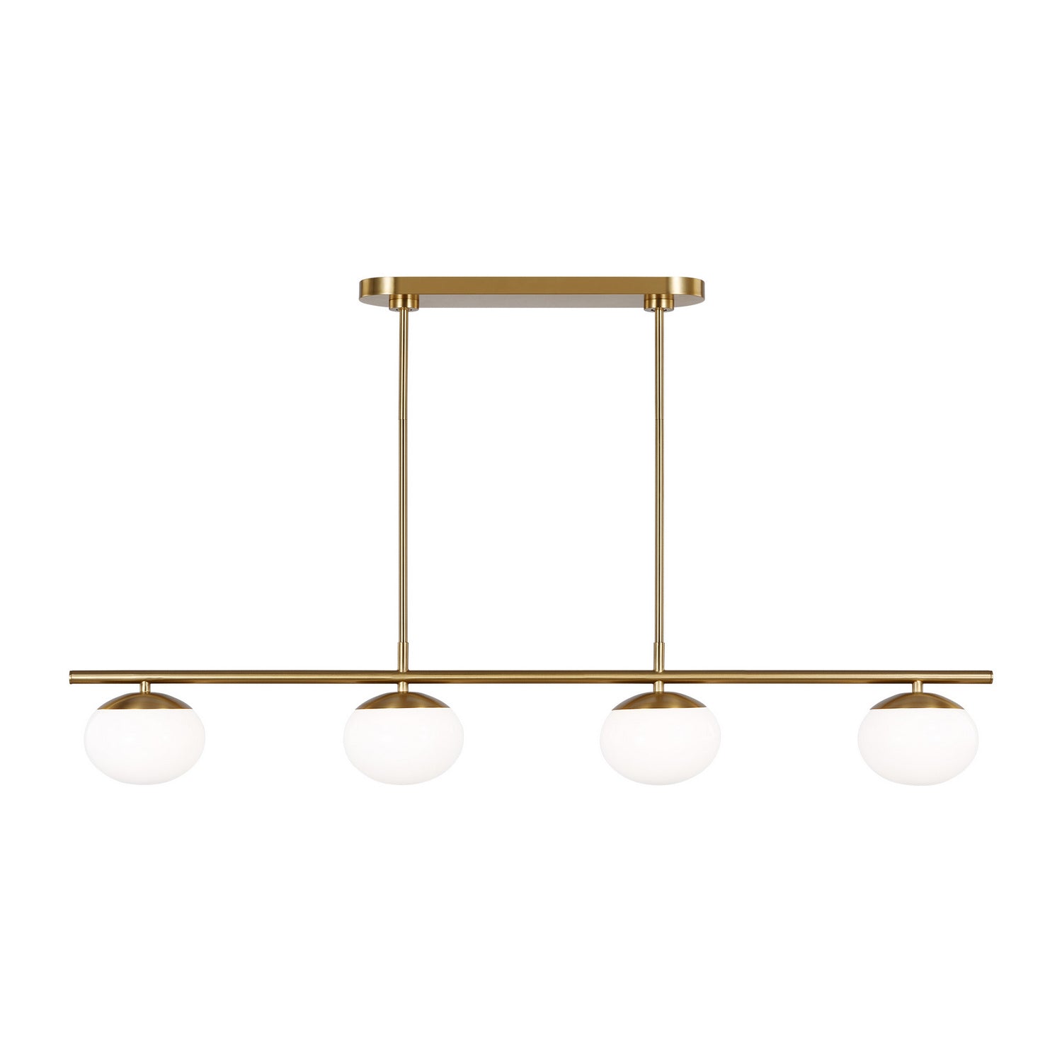 Visual Comfort Studio - EC1264BBS - Four Light Linear Chandelier - Lune - Burnished Brass