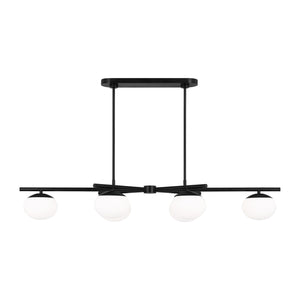 Visual Comfort Studio - EC1276AI - Six Light Linear Chandelier - Lune - Aged Iron