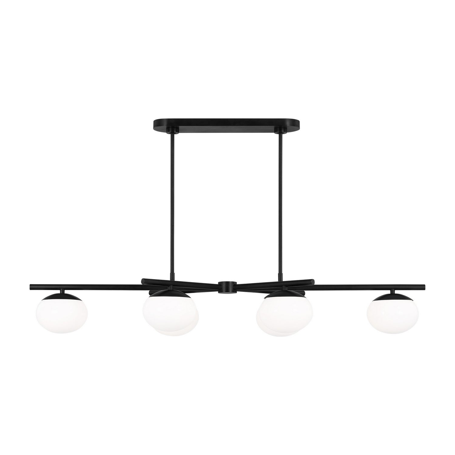 Visual Comfort Studio - EC1276AI - Six Light Linear Chandelier - Lune - Aged Iron