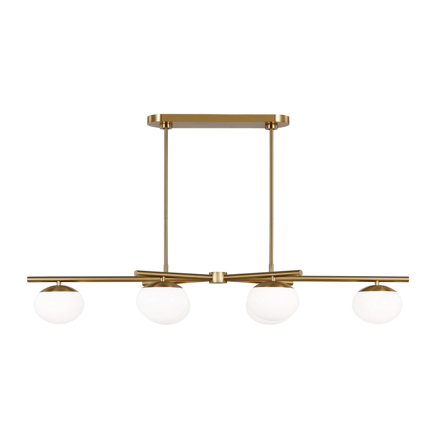 Visual Comfort Studio - EC1276BBS - Six Light Linear Chandelier - Lune - Burnished Brass