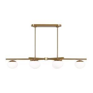 Visual Comfort Studio - EC1276BBS - Six Light Linear Chandelier - Lune - Burnished Brass