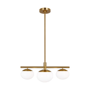 Visual Comfort Studio - EF1063BBS - Three Light Semi Flush Mount - Lune - Burnished Brass