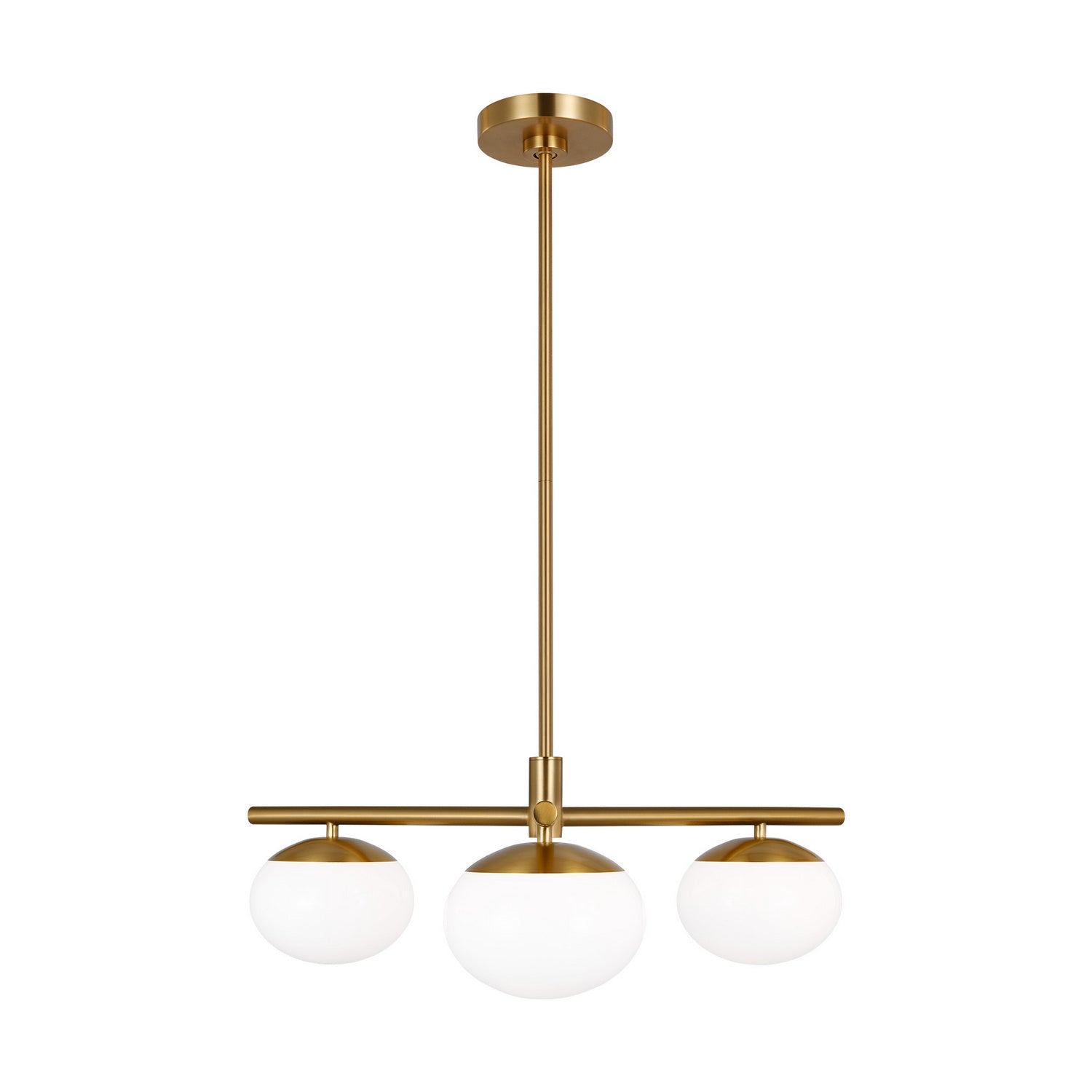 Visual Comfort Studio - EF1063BBS - Three Light Semi Flush Mount - Lune - Burnished Brass