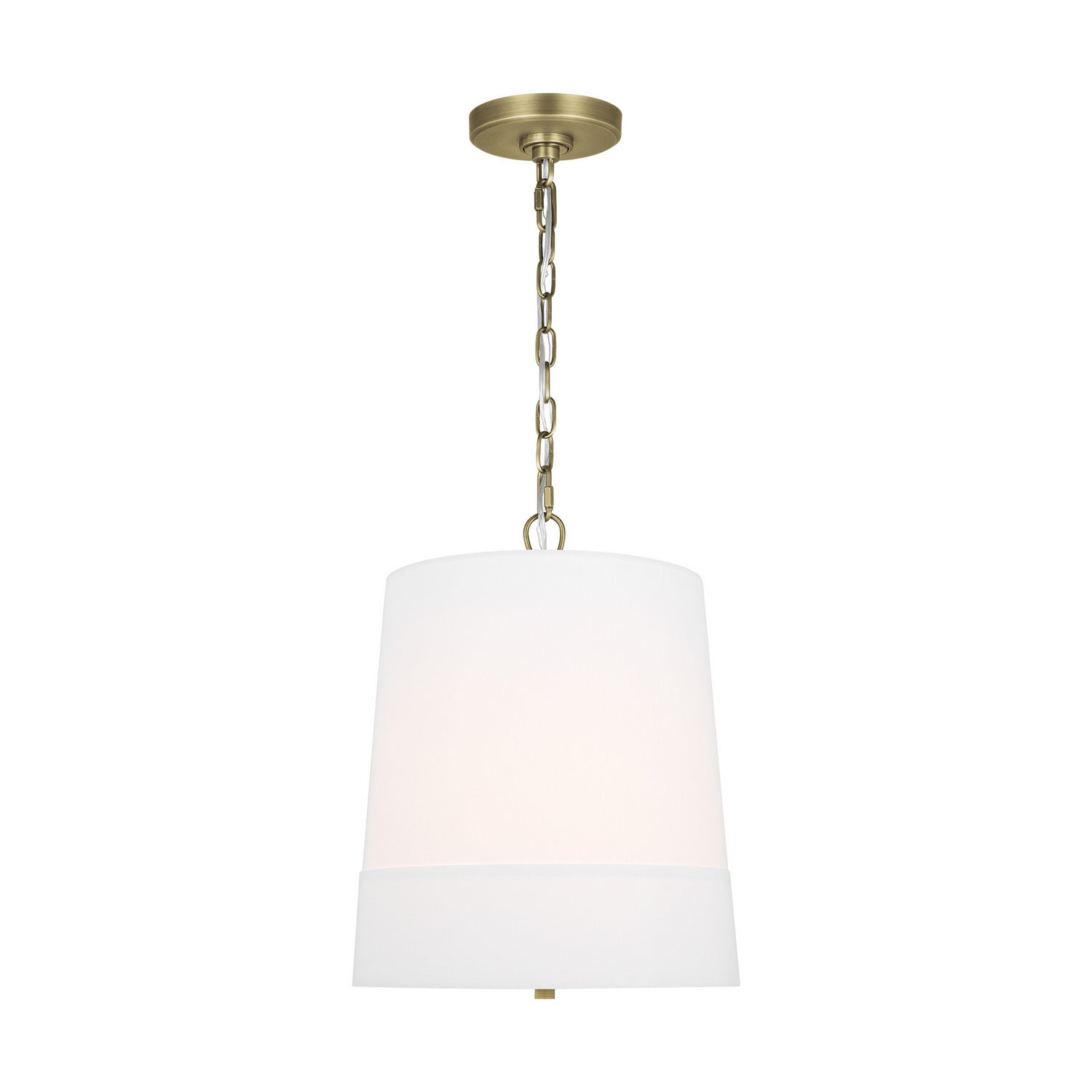 Visual Comfort Studio - LP1081TWBWLW - One Light Pendant - Ivie - Time Worn Brass