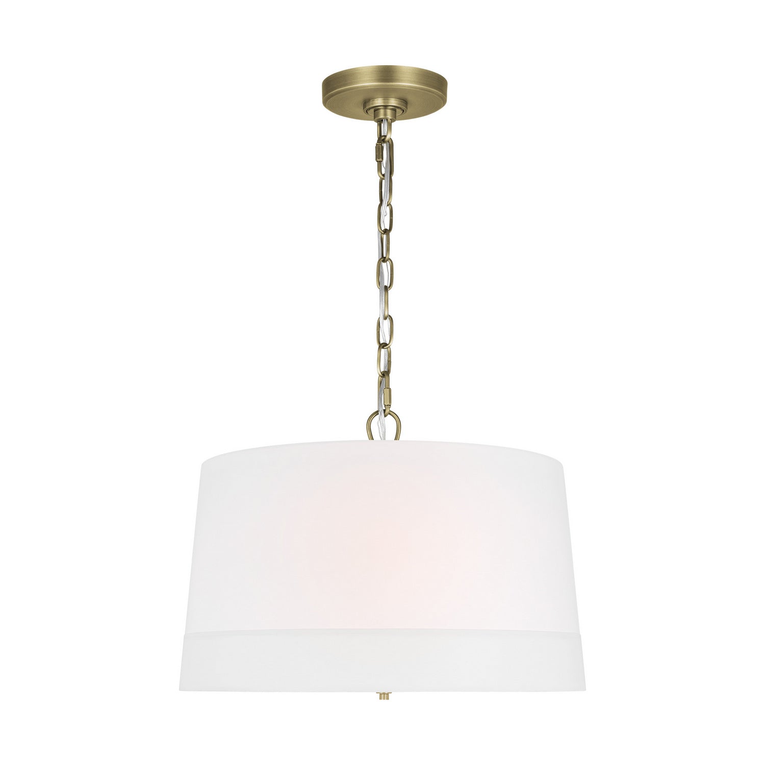 Visual Comfort Studio - LP1094TWBWLW - Four Light Pendant - Ivie - Time Worn Brass