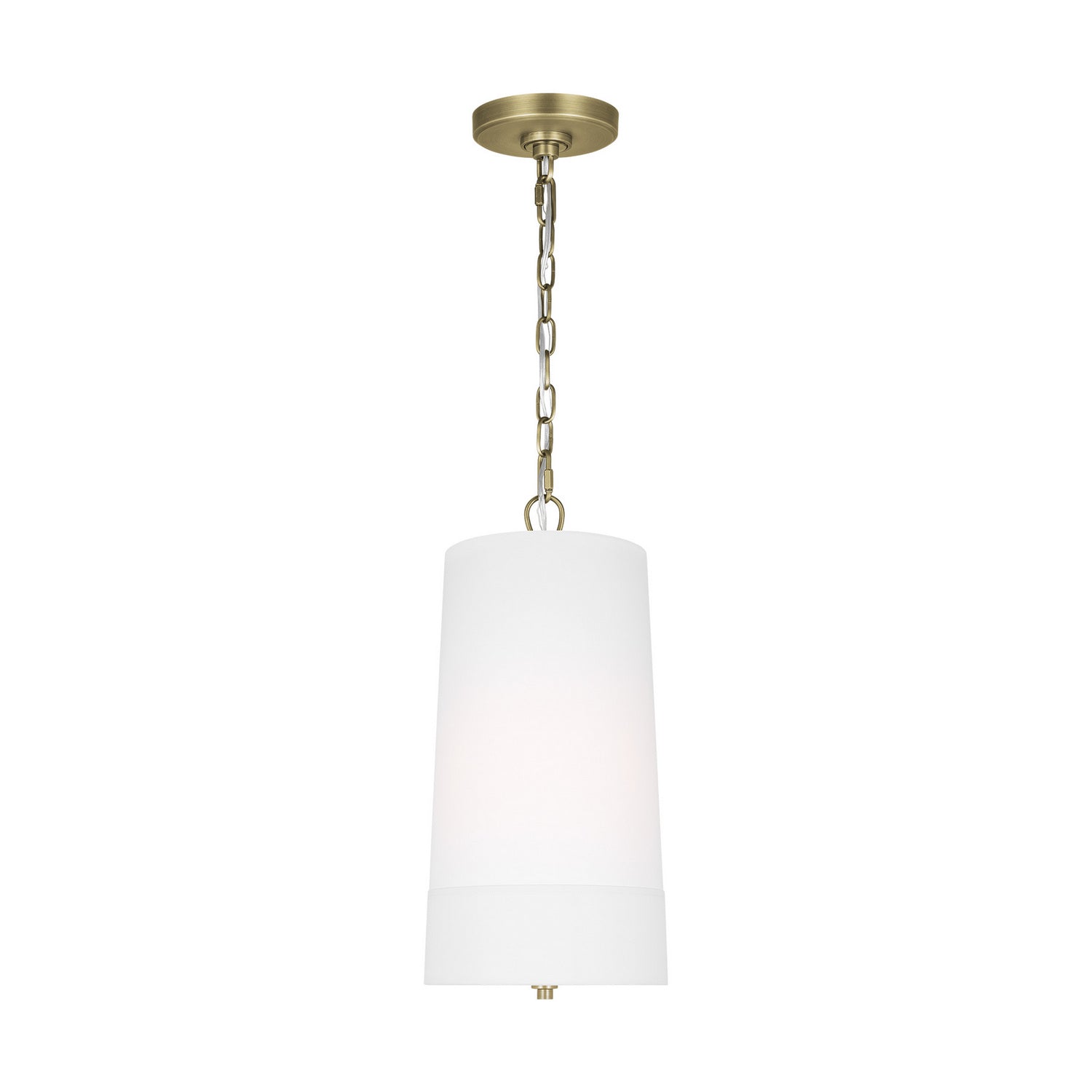 Visual Comfort Studio - LP1101TWBWLW - One Light Pendant - Ivie - Time Worn Brass