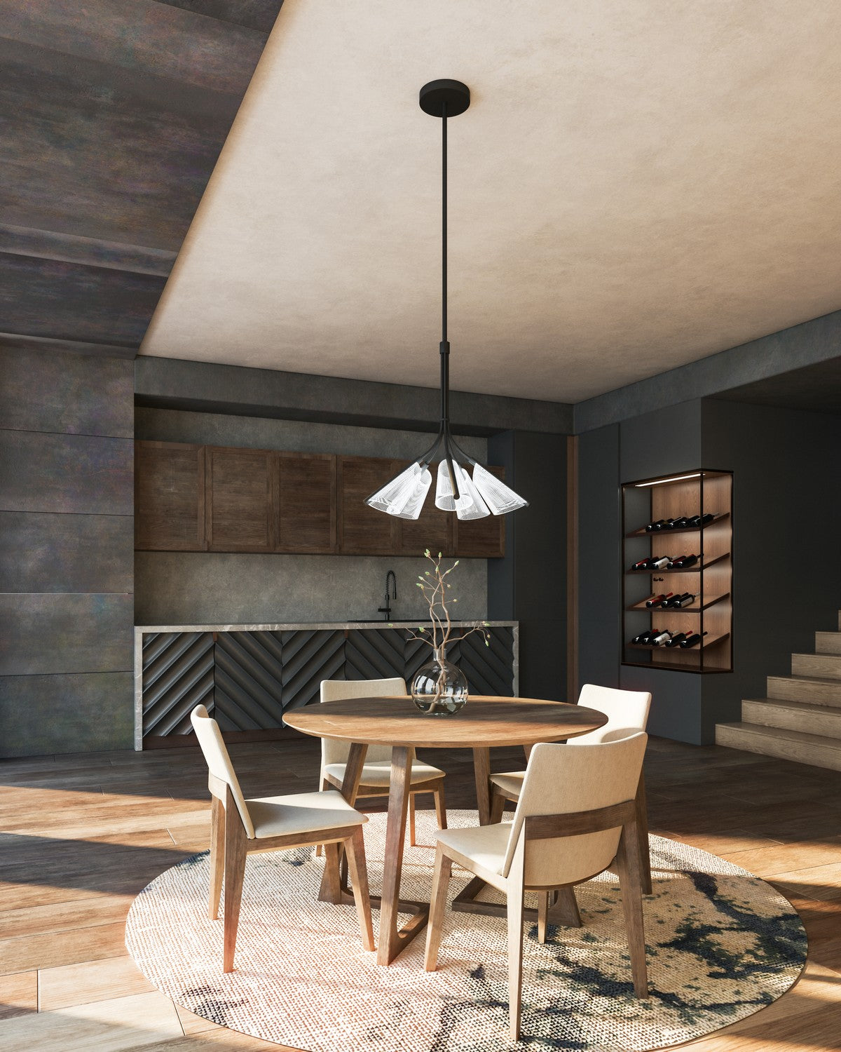 Kuzco Lighting - PD62622-BK/LG - LED Pendant - Mulberry - Black/Light Guide
