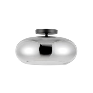 Kuzco Lighting - SF62014-BK/CH - LED Semi-Flush Mount - Trinity - Black/Chrome
