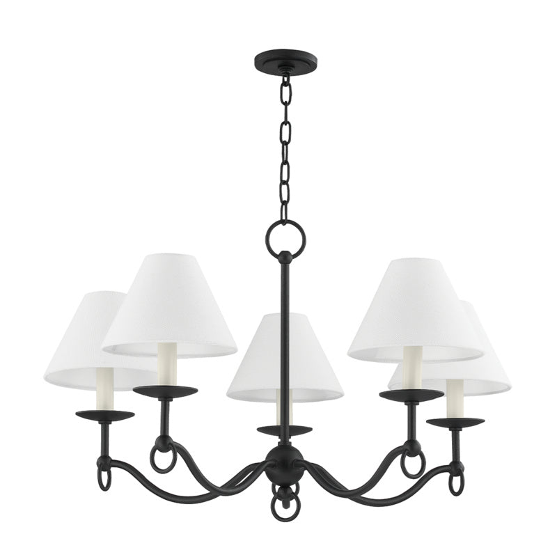 Troy Lighting - F7030-FOR - Five Light Chandelier - Massi - Forged Iron