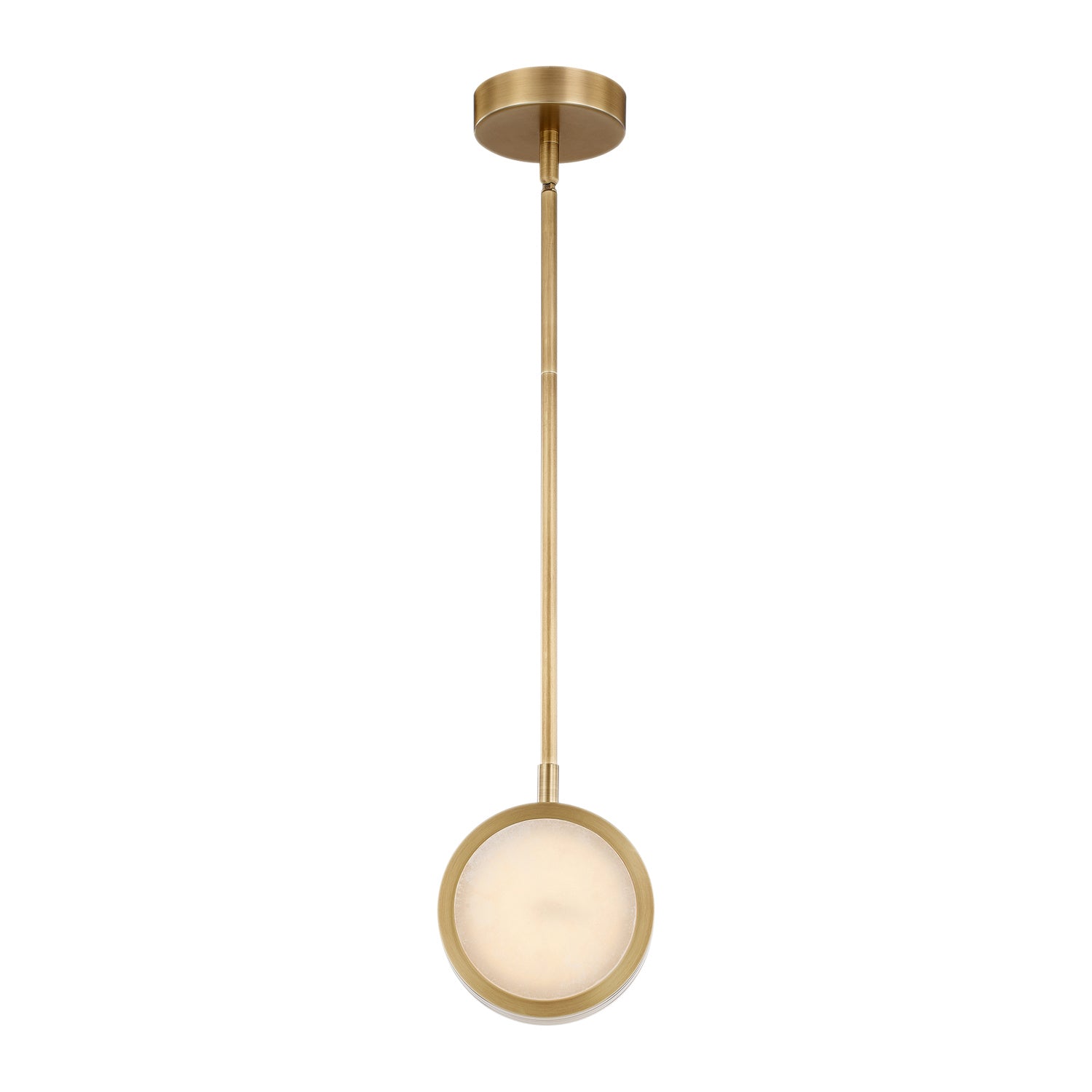 Alora - PD325106VBAR - LED Pendant - Blanco - Vintage Brass/Alabaster