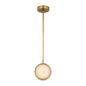 Alora - PD325106VBAR - LED Pendant - Blanco - Vintage Brass/Alabaster