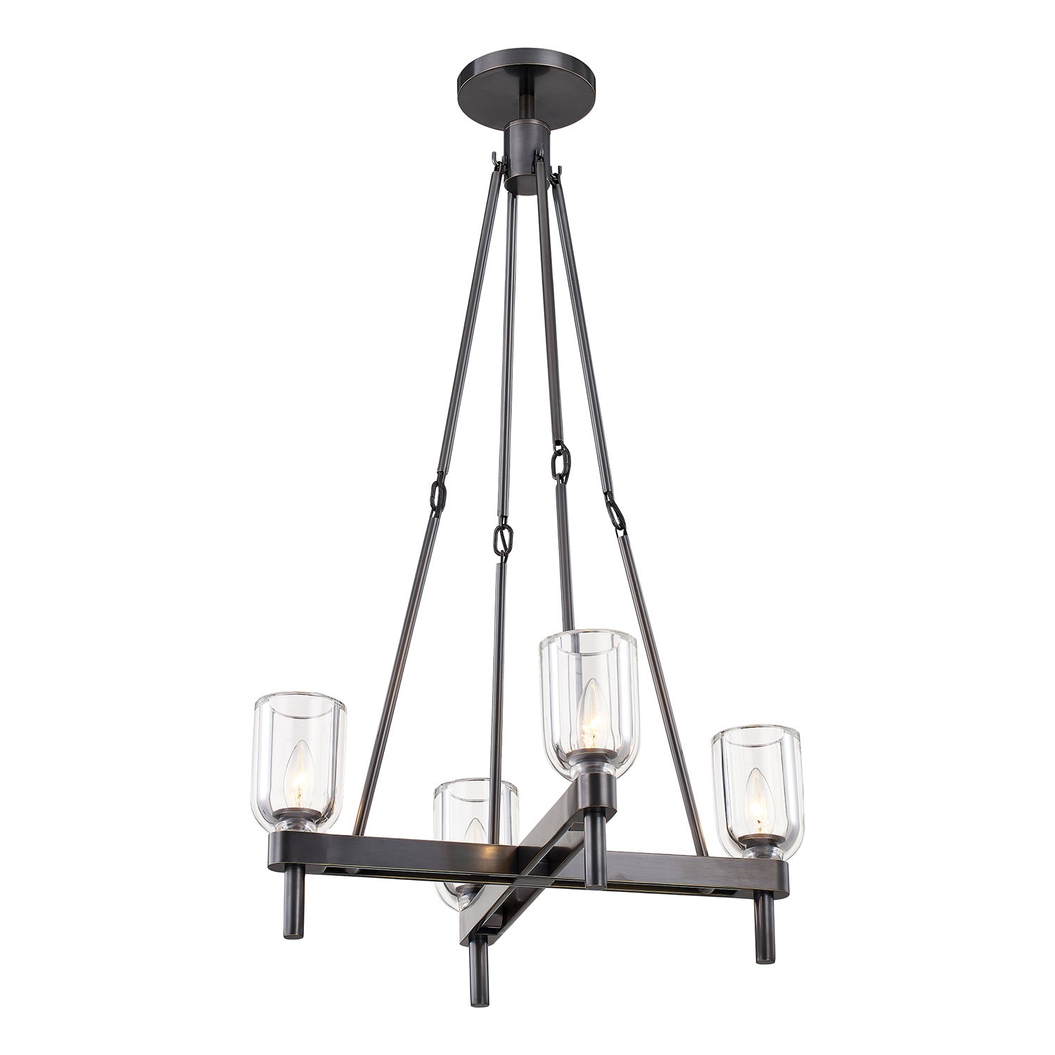 Alora - PD338422UBCC - Four Light Pendant - Lucian - Clear Crystal/Urban Bronze