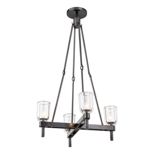 Alora - PD338422UBCC - Four Light Pendant - Lucian - Clear Crystal/Urban Bronze