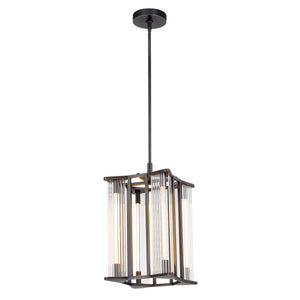 Alora - PD339415UBCR - LED Pendant - Sabre - Ribbed Glass/Urban Bronze