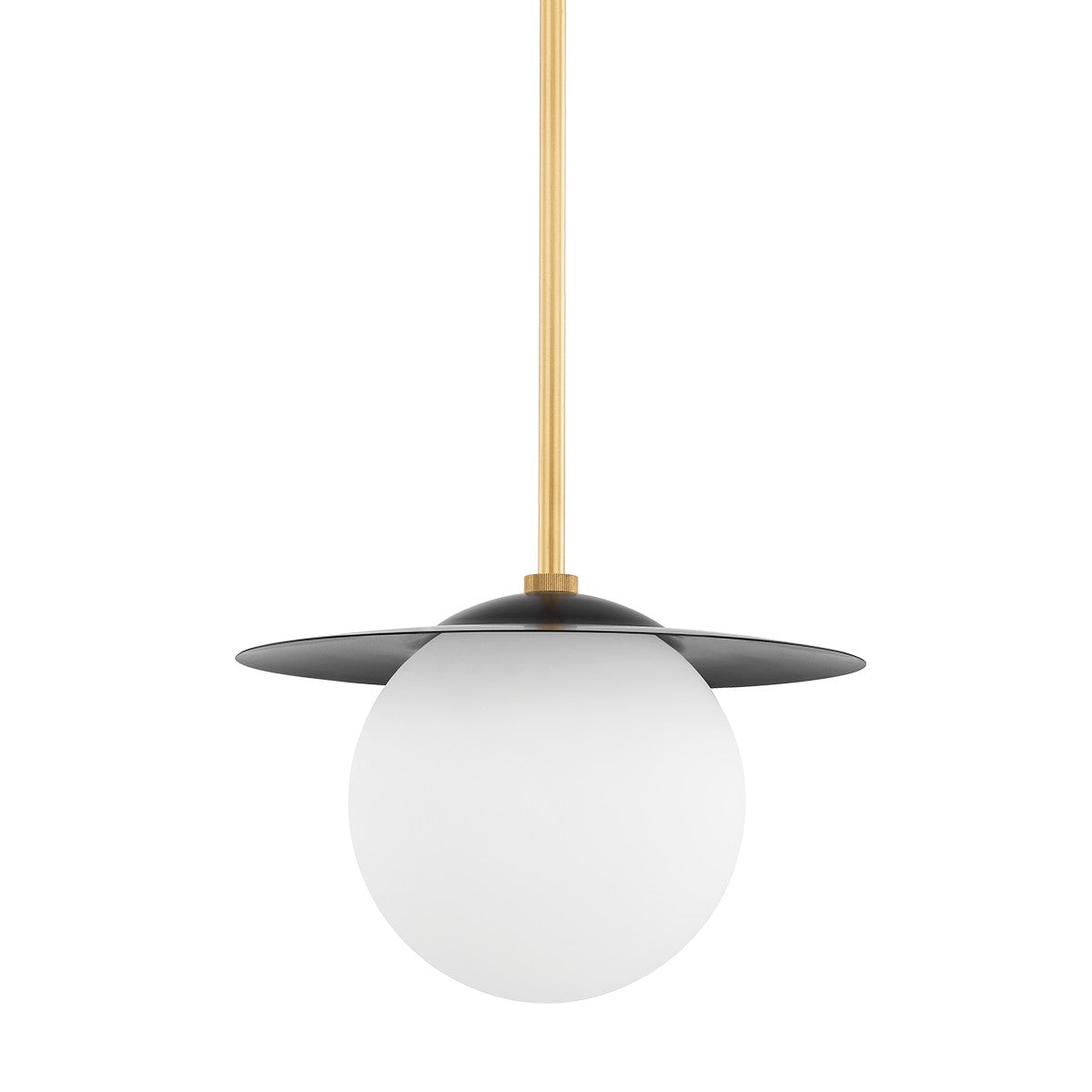 Mitzi - H600701S-AGB/SBK - One Light Pendant - Marlene - Aged Brass/Soft Black