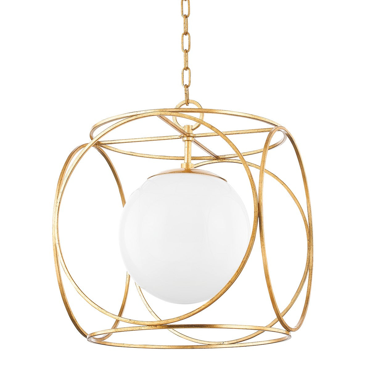 Mitzi - H632701L-VGL - One Light Pendant - Claire - Vintage Gold Leaf