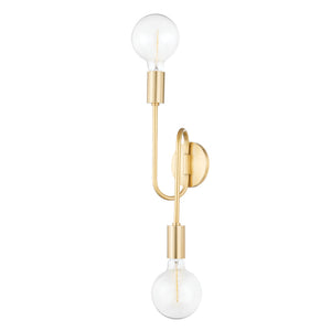 Mitzi - H655102B-AGB - Two Light Wall Sconce - Zani - Aged Brass