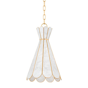 Mitzi - H662701-AGB - One Light Pendant - Lyra - Aged Brass