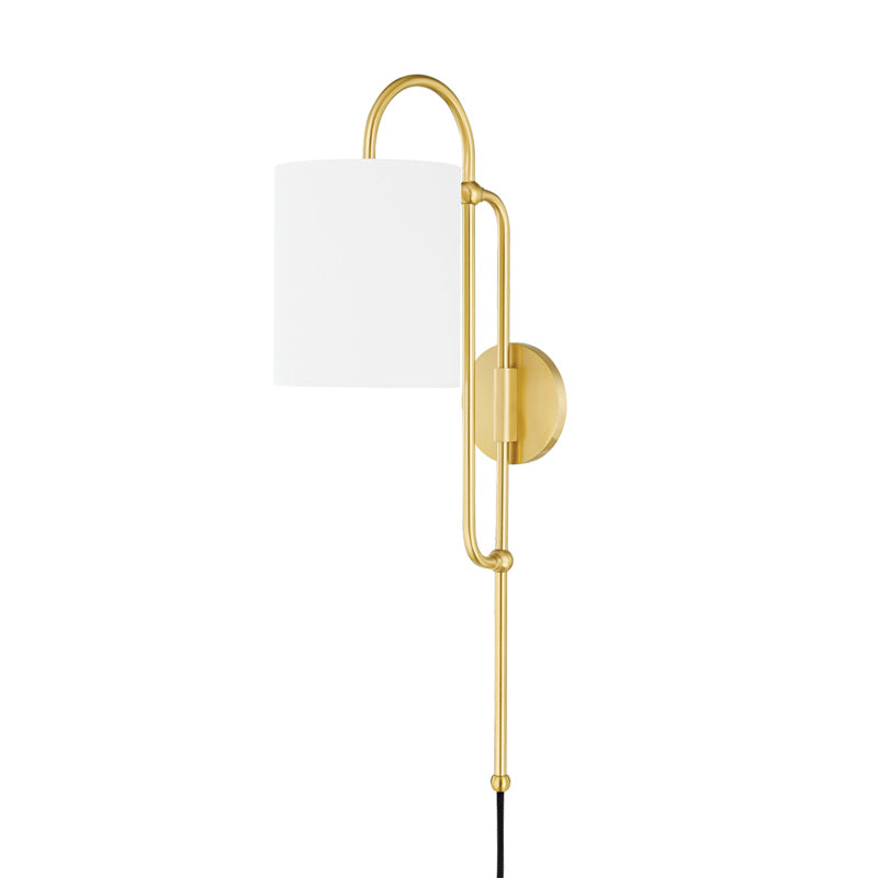 Mitzi - HL641201-AGB - One Light Wall Sconce - Caroline - Aged Brass