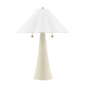 Mitzi - HL676202-AGB/CAI - Two Light Table Lamp - Alana - Aged Brass/Ceramic Antique Ivory