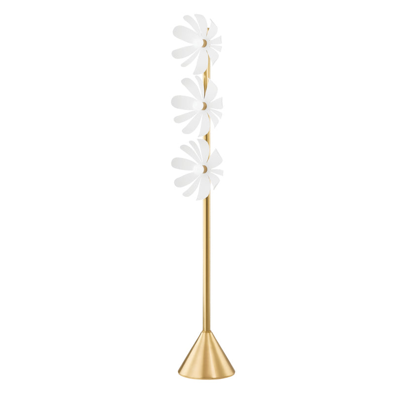 Mitzi - HL698403-AGB/TWH - Three Light Floor Lamp - Twiggy - Aged Brass/Textured White