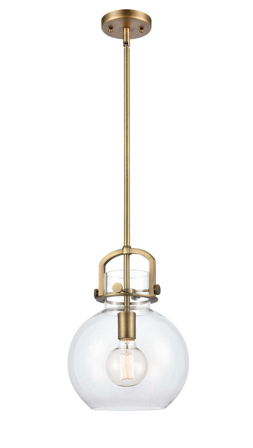 Innovations - 410-1S-BB-10CL-LED - LED Mini Pendant - Downtown Urban - Brushed Brass