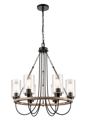 Innovations - 442-6CR-BK-G4424-LED - LED Chandelier - Paladin - Matte Black