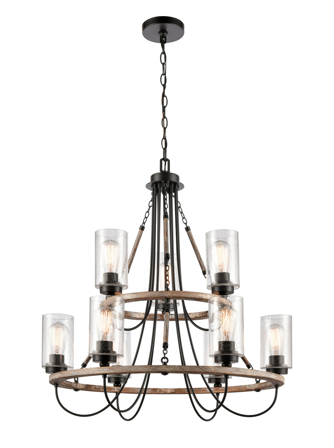 Innovations - 442-9CR-BK-G4424-LED - LED Chandelier - Paladin - Matte Black