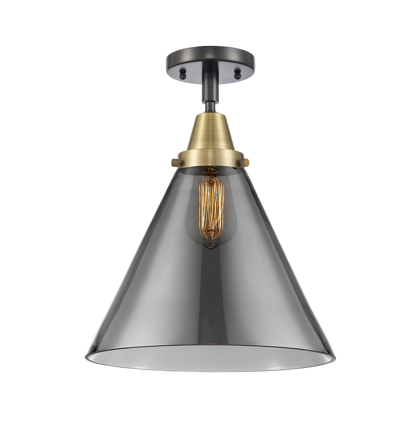 Innovations - 447-1C-BAB-G43-L - One Light Flush Mount - Caden - Black Antique Brass