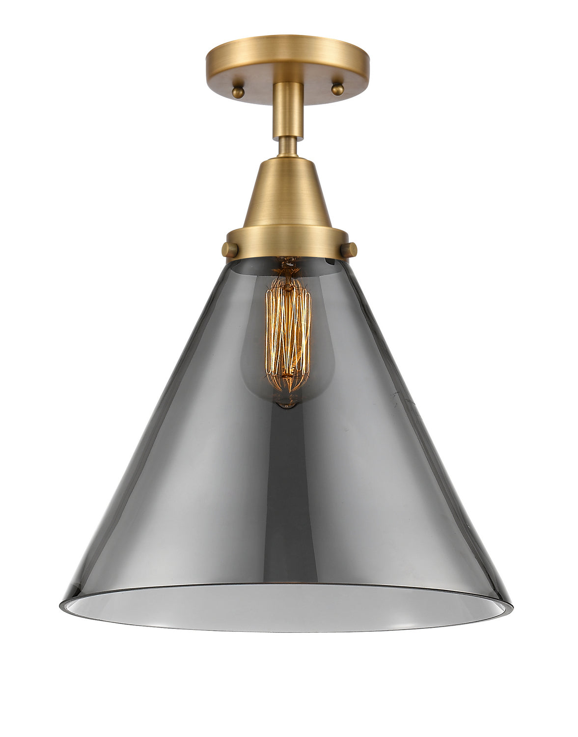 Innovations - 447-1C-BB-G43-L - One Light Flush Mount - Caden - Brushed Brass