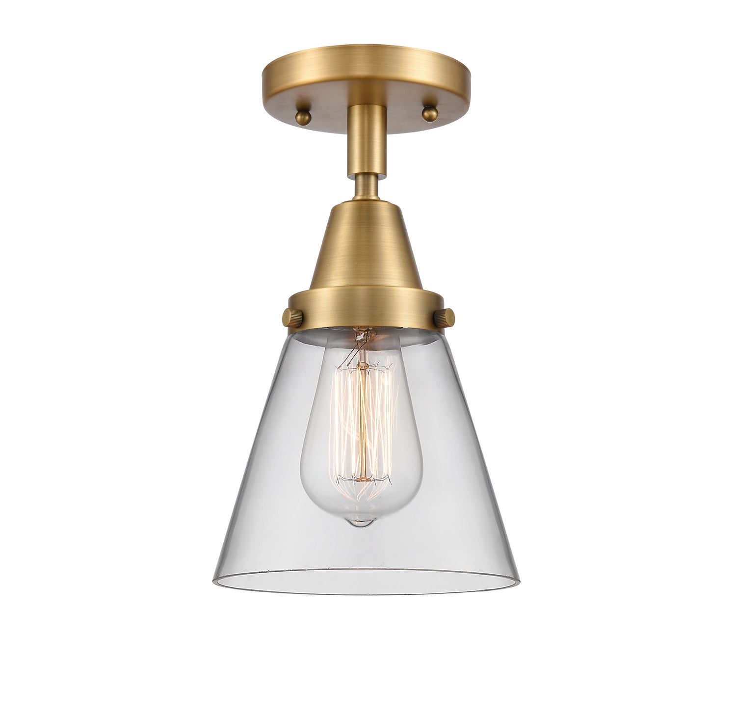 Innovations - 447-1C-BB-G62 - One Light Flush Mount - Caden - Brushed Brass