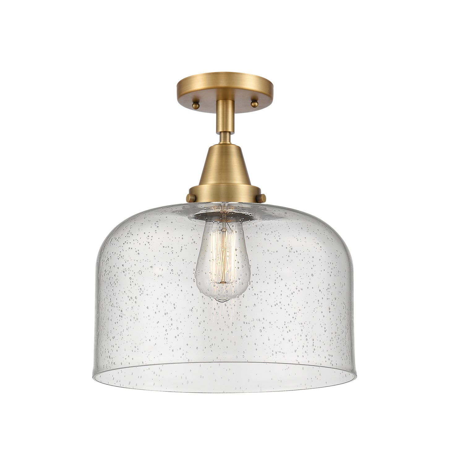 Innovations - 447-1C-BB-G74-L - One Light Flush Mount - Caden - Brushed Brass