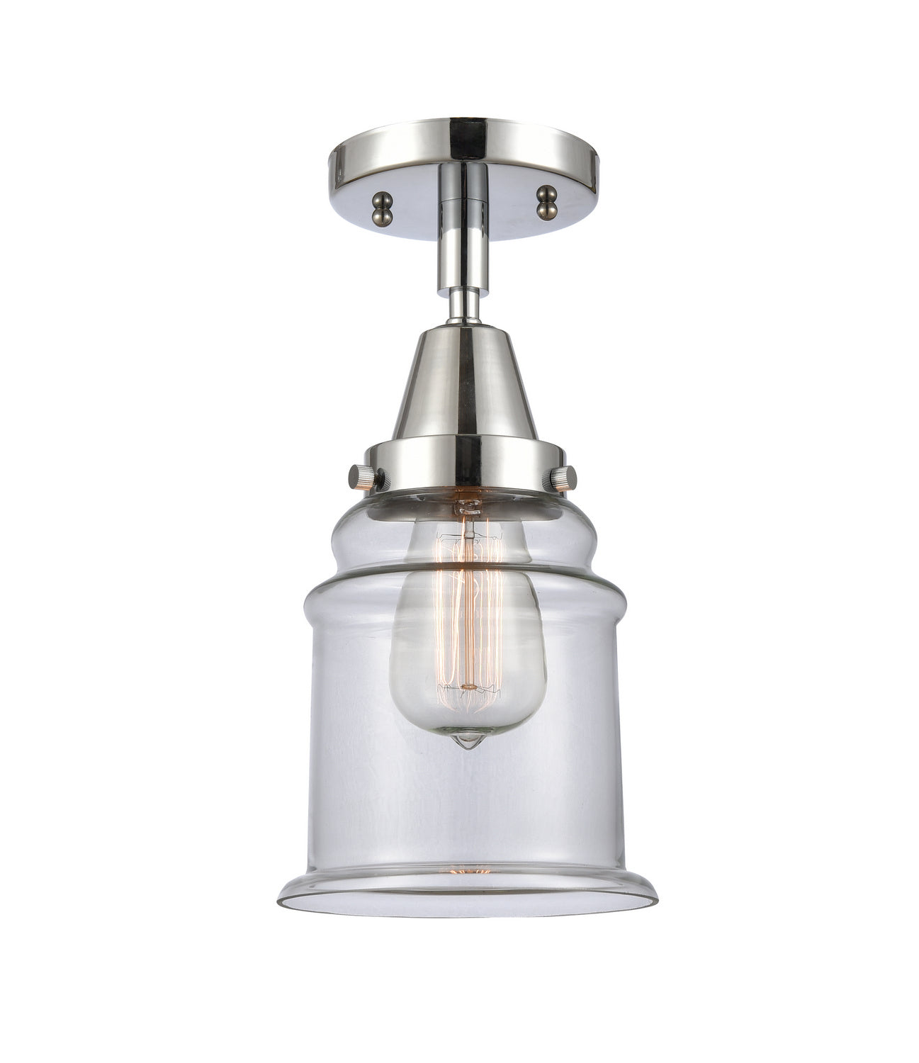 Innovations - 447-1C-PC-G182 - One Light Flush Mount - Caden - Polished Chrome