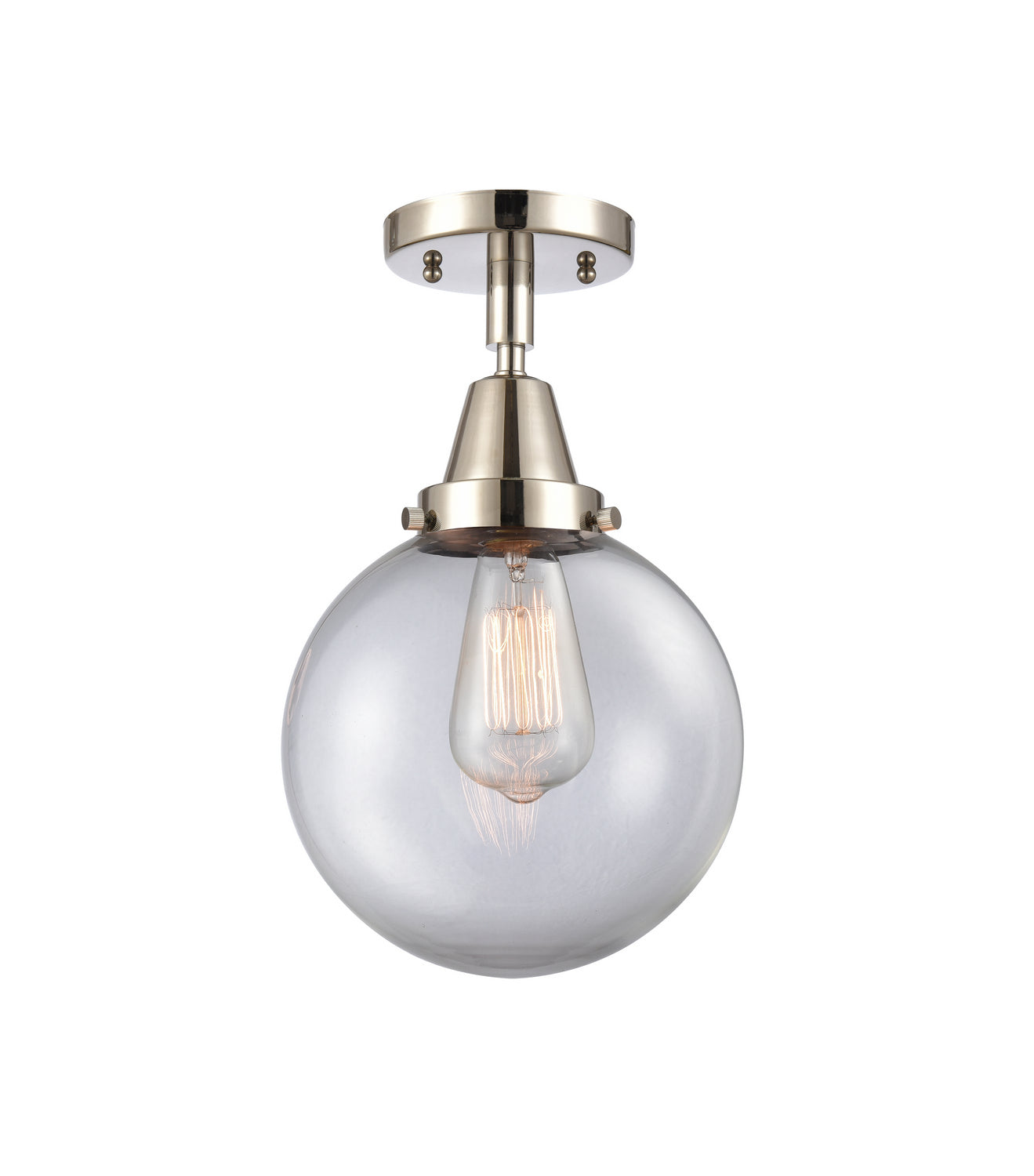 Innovations - 447-1C-PN-G202-8 - One Light Flush Mount - Caden - Polished Nickel