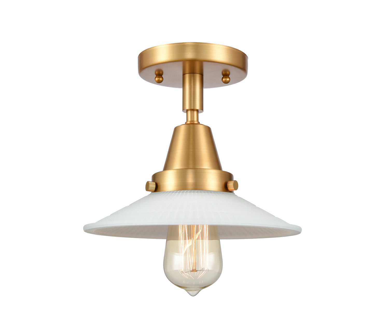 Innovations - 447-1C-SG-G1 - One Light Flush Mount - Caden - Satin Gold