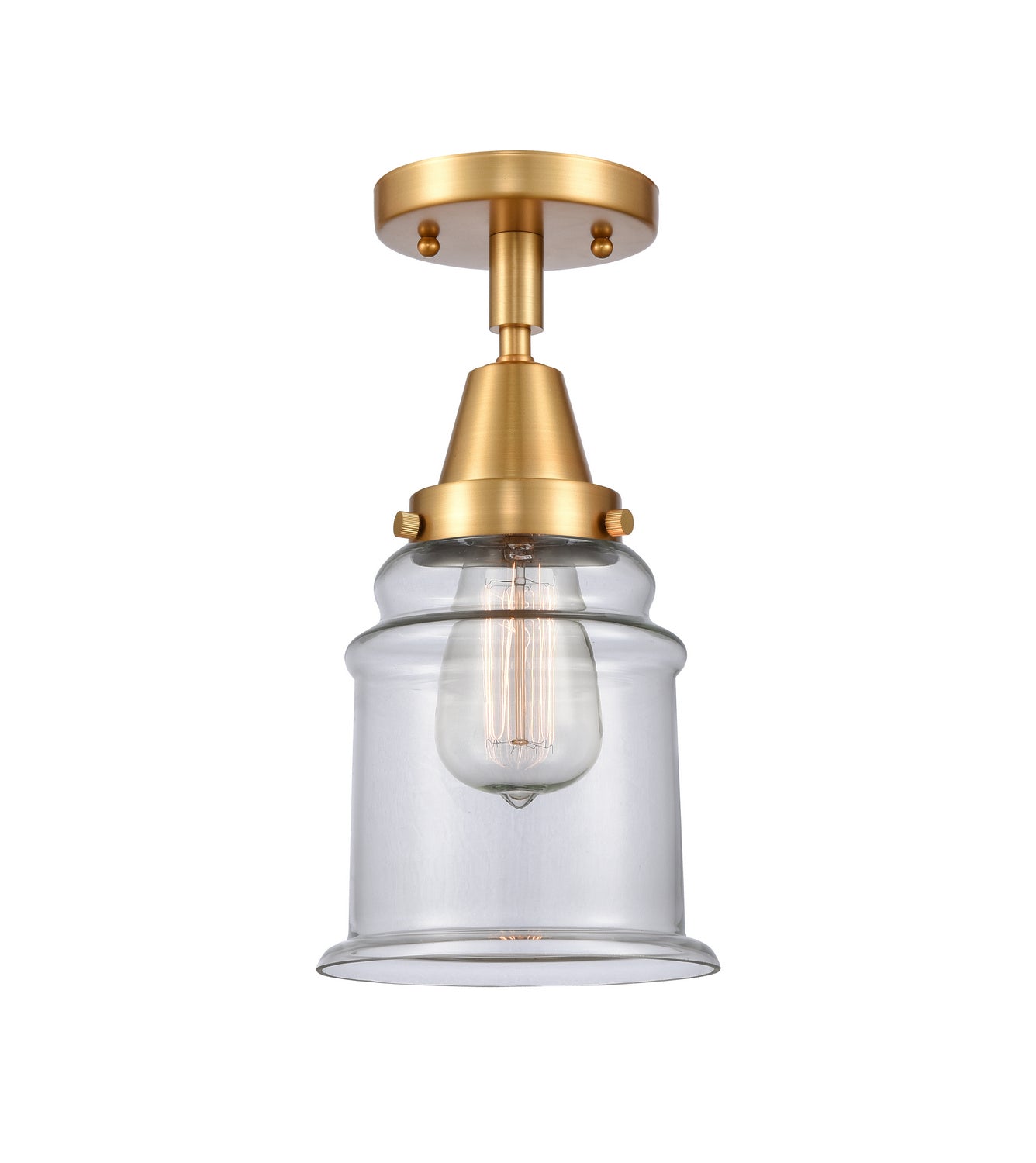 Innovations - 447-1C-SG-G182 - One Light Flush Mount - Caden - Satin Gold