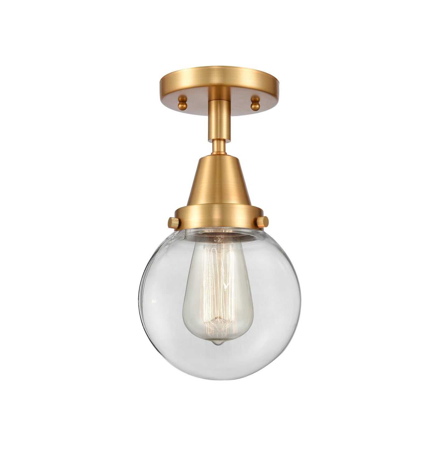 Innovations - 447-1C-SG-G202-6 - One Light Flush Mount - Caden - Satin Gold