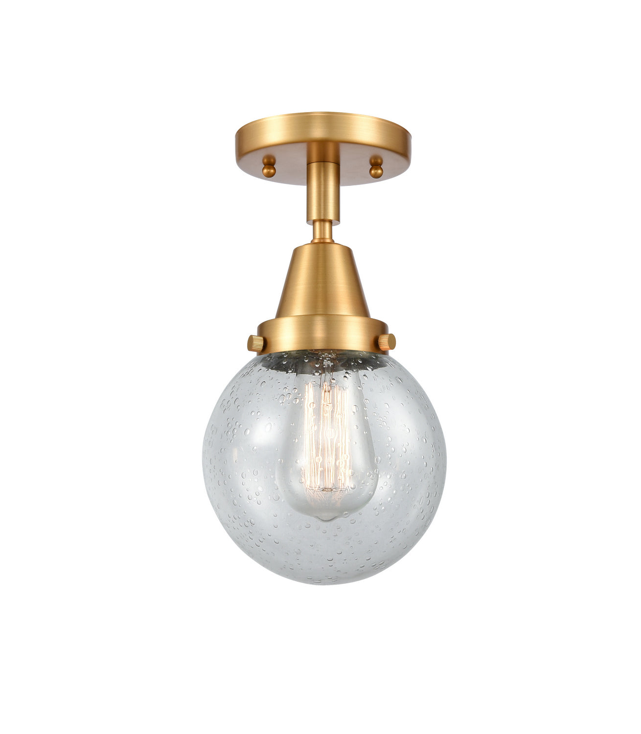 Innovations - 447-1C-SG-G204-6 - One Light Flush Mount - Caden - Satin Gold