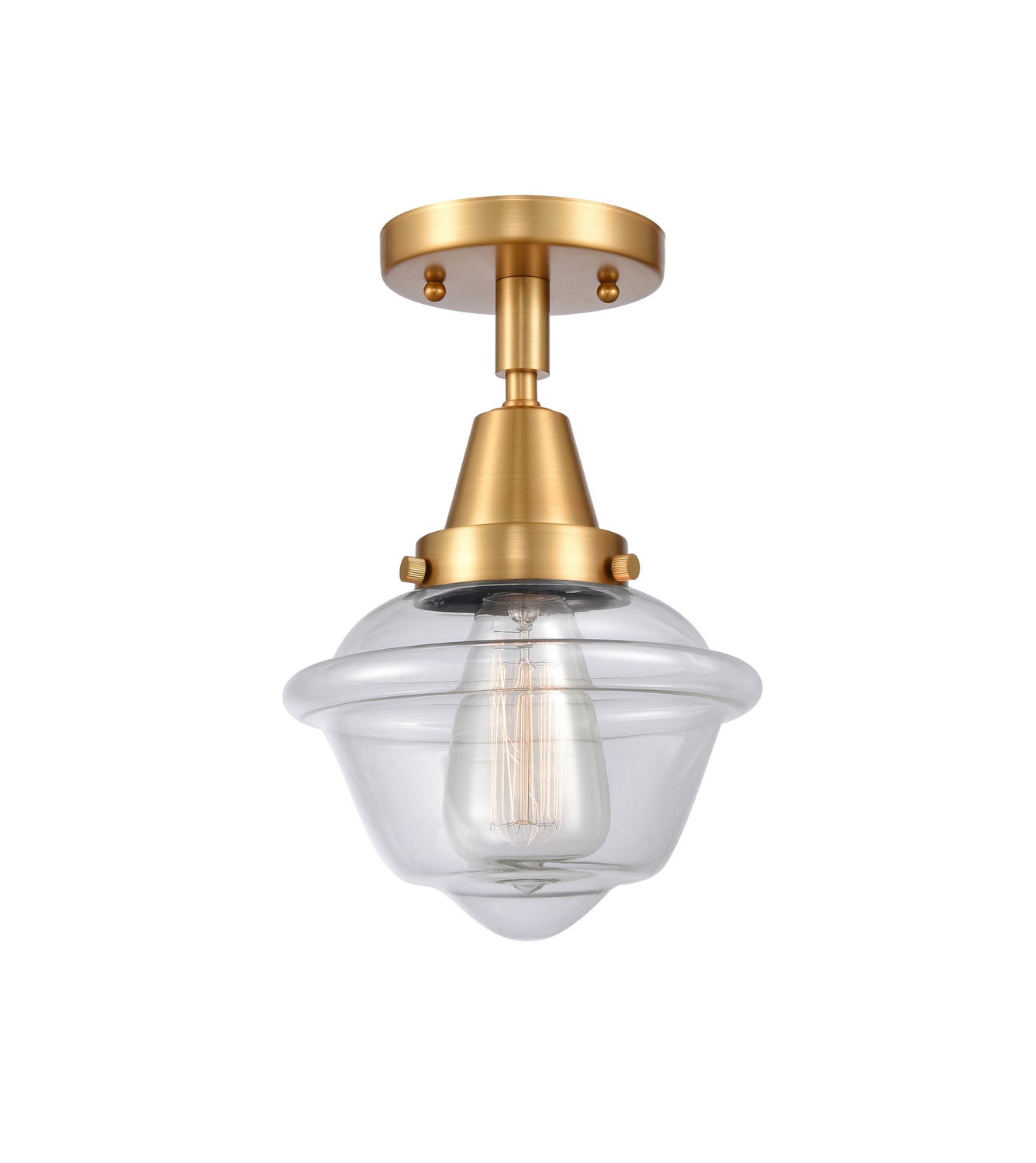 Innovations - 447-1C-SG-G532 - One Light Flush Mount - Caden - Satin Gold