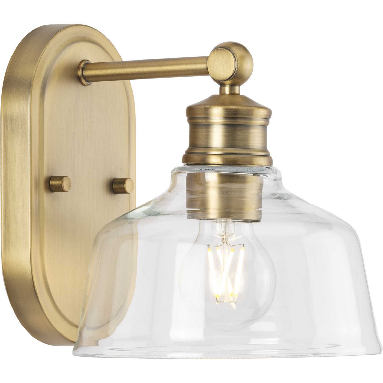 Progress Lighting - P300395-163 - One Light Bath - Singleton - Vintage Brass