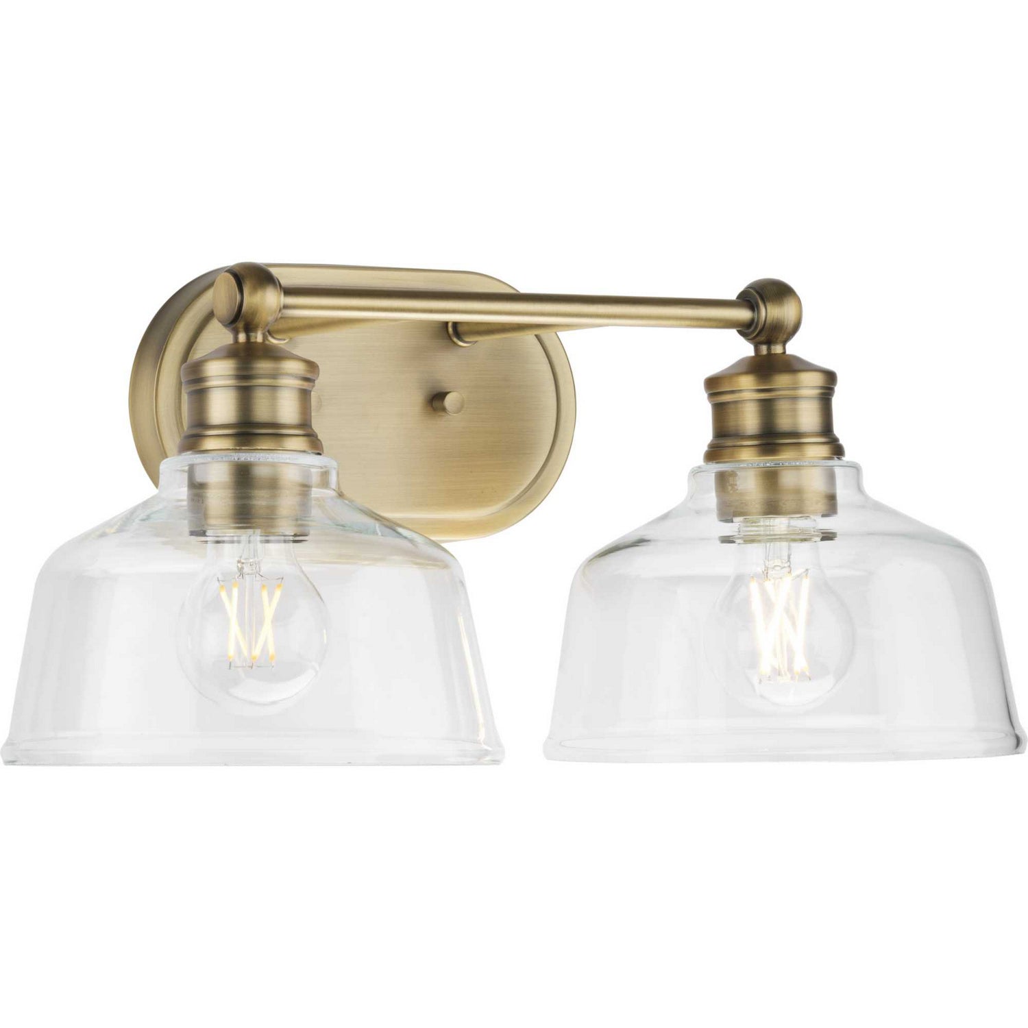 Progress Lighting - P300396-163 - Two Light Bath - Singleton - Vintage Brass