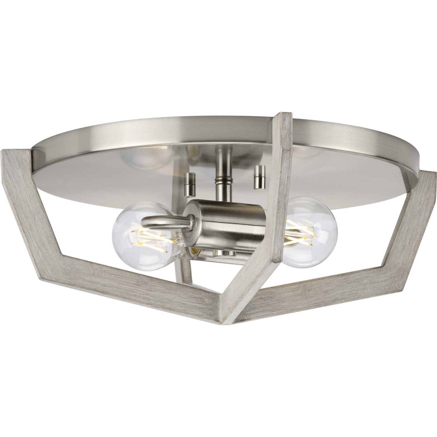 Progress Lighting - P350224-009 - Two Light Flush Mount - Galloway - Brushed Nickel