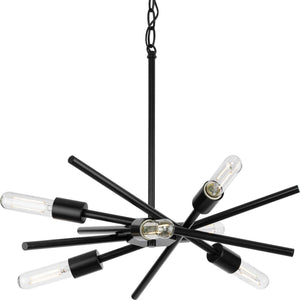 Progress Lighting - P400108-31M - Six Light Chandelier - Astra - Matte Black