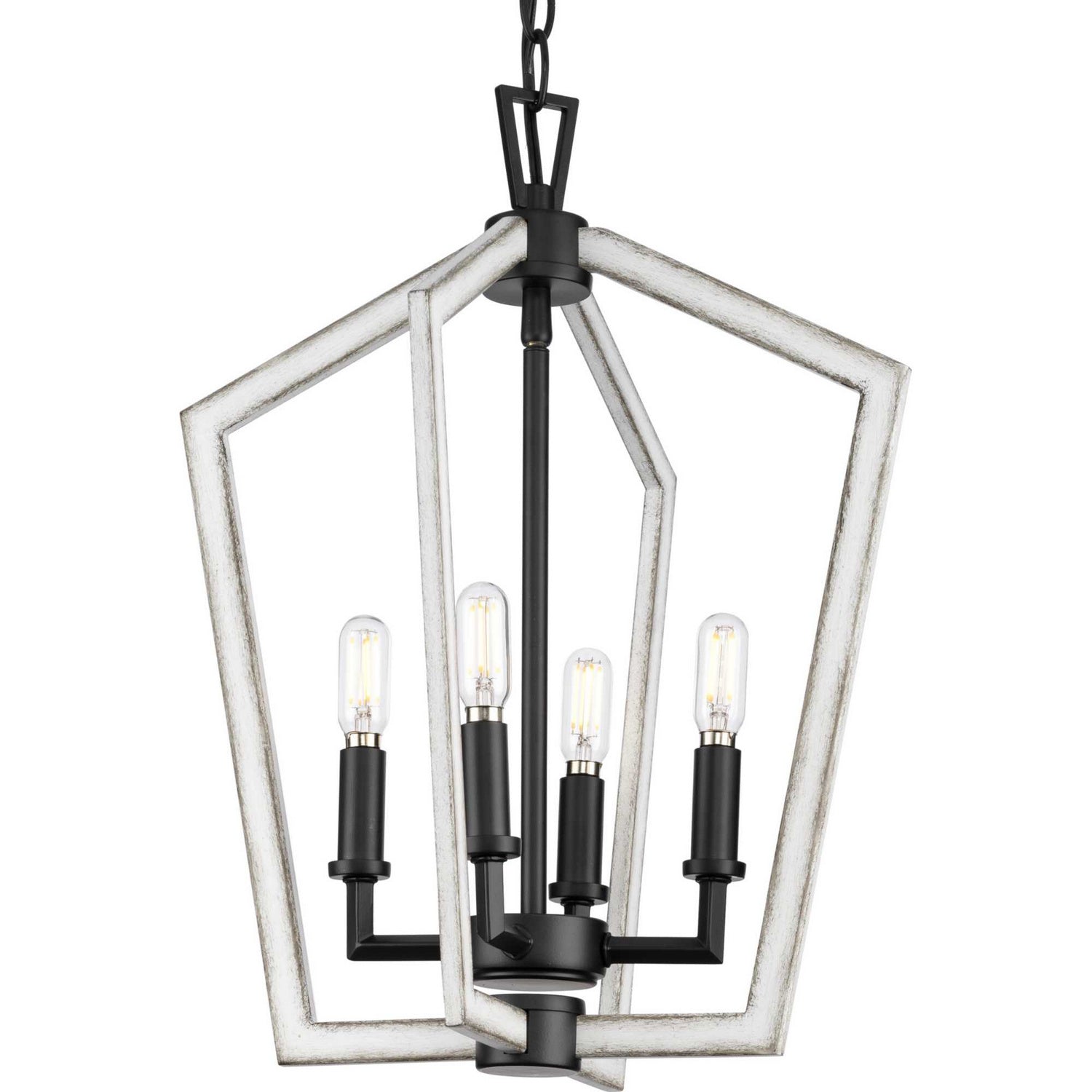 Progress Lighting - P500377-31M - Four Light Foyer Pendant - Galloway - Matte Black