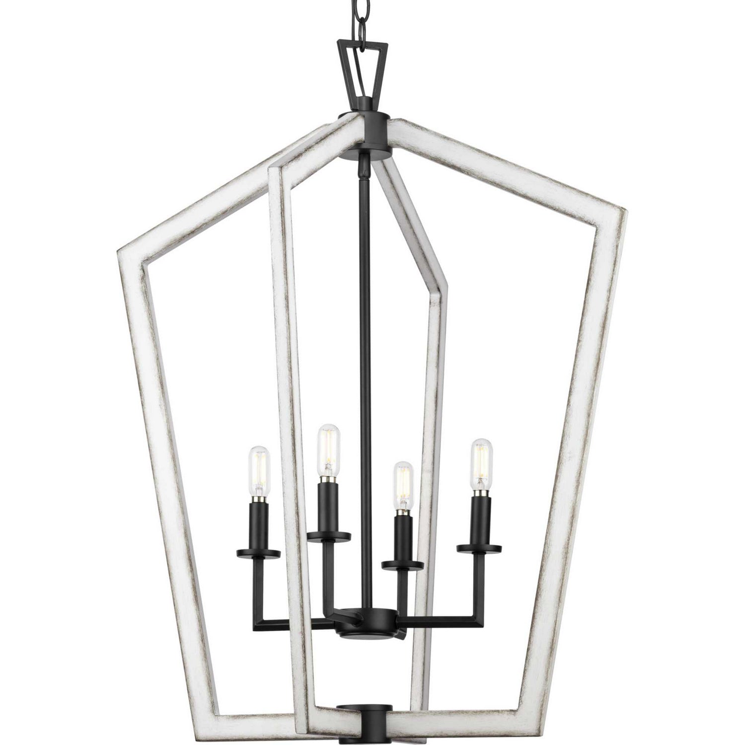 Progress Lighting - P500378-31M - Four Light Foyer Pendant - Galloway - Matte Black