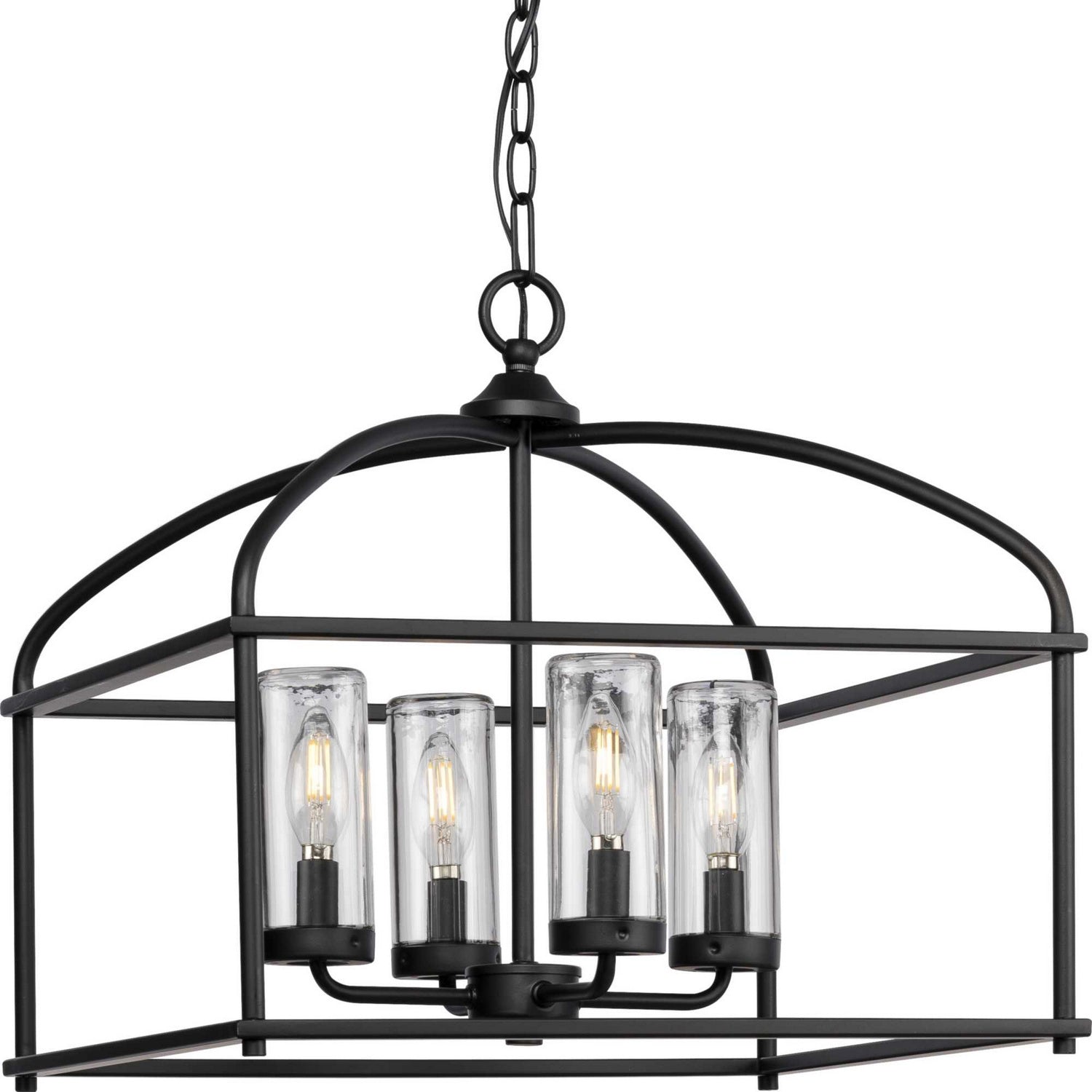 Progress Lighting - P550128-31M - Four Light Outdoor Chandelier - Swansea - Matte Black